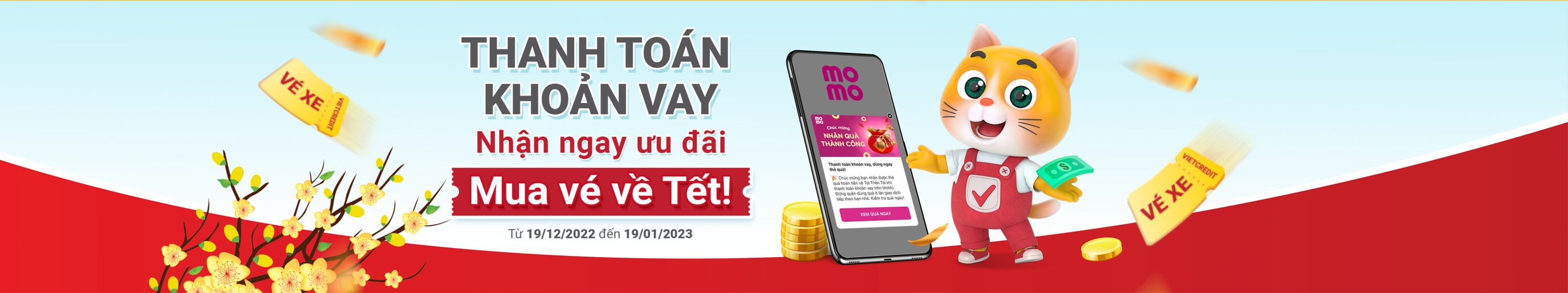 Rộn ràng cuối năm: Thanh toán khoản vay, nhận ngay ưu đãi mua vé về Tết